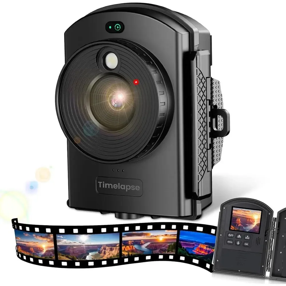 Time Lapse Camera - Infrared Positioning & LED 1080P AVI Video 180 Days Shooting